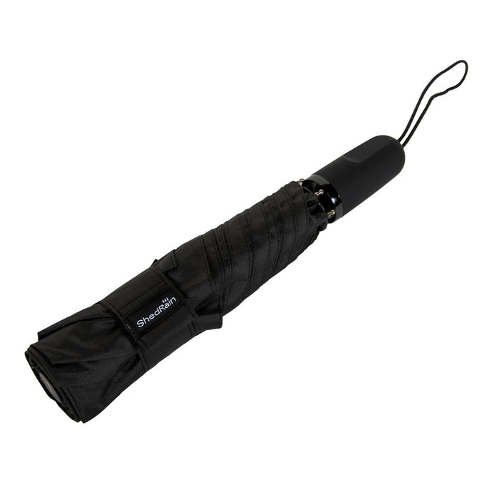 ShedRain Auto Open Auto Close Compact Umbrella - Black