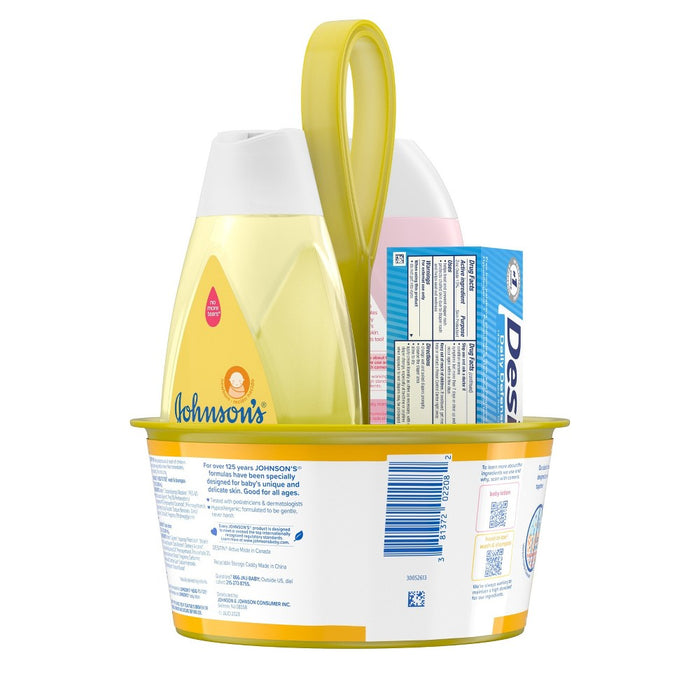 Johnson's First Touch Baby Gift Set Includes Baby Bath Wash & Shampoo, Body Lotion, & Diaper Rash Cream - 3ct