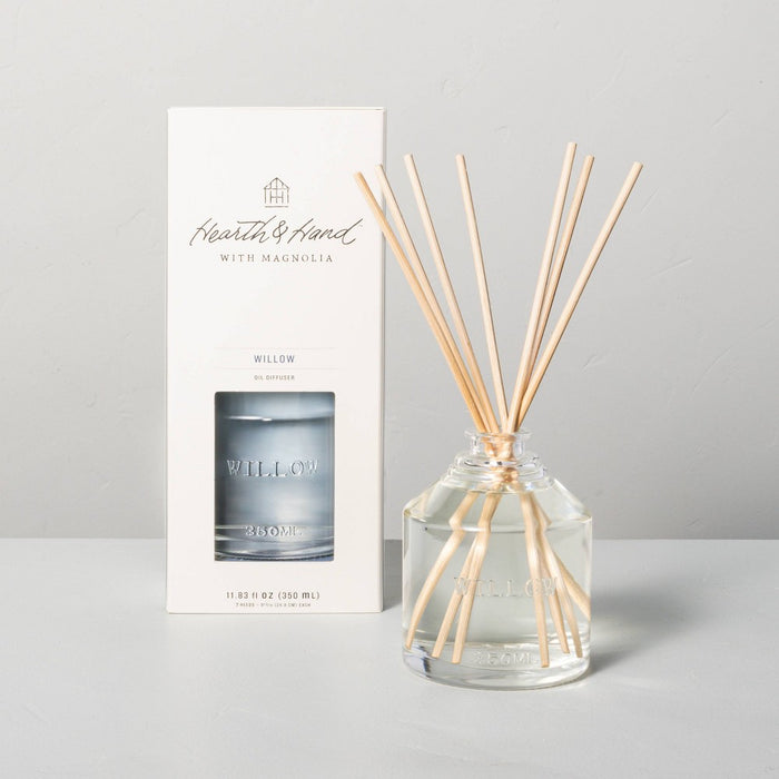 11.83 fl oz Willow Oil Reed Diffuser - Hearth & Hand with Magnolia