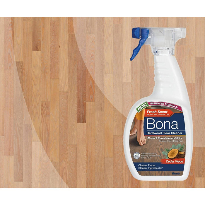Bona Cedarwood Eucalyptus Peony Cleaning Products Wood Cleaner Spray + Mop Multi-Purpose Floor Cleaner - 32 fl oz