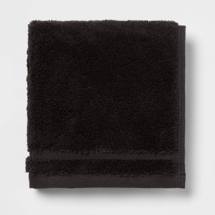 Antimicrobial Washcloth Black - Threshold