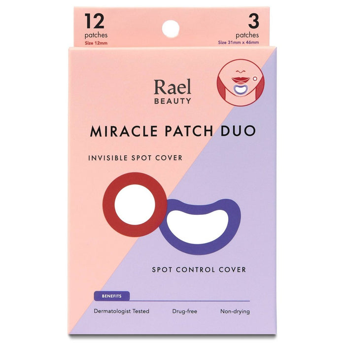 Rael Beauty Miracle Acne Pimple Patch Invisible Spot Cover + Spot Control Cover Duo - 15ct
