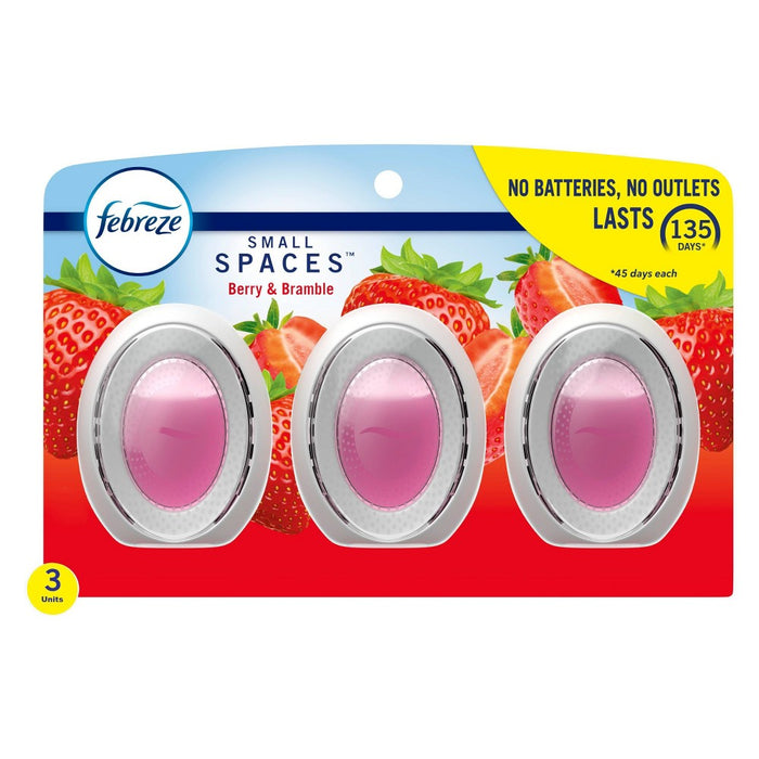 Febreze Small Spaces Air Freshener - Berry & Bramble - 2.25 fl oz/3pk