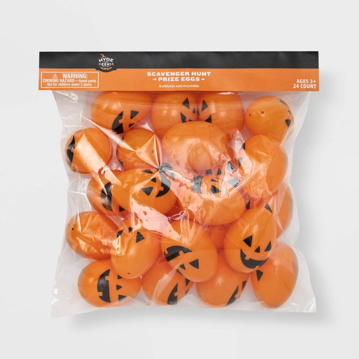 24ct Orange Printed Scavenger Hunt Halloween Fillable Eggs - Hyde & EEK! Boutique