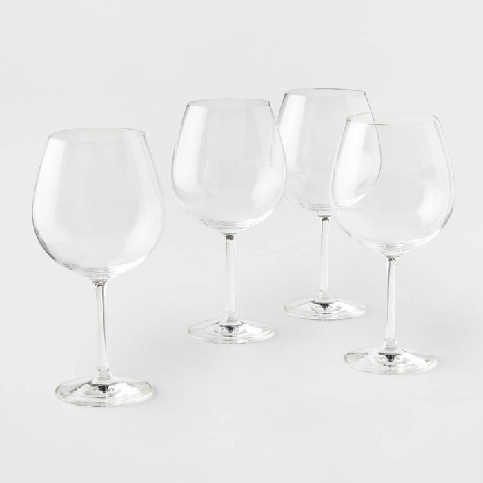4pk Geneva Crystal 27.1oz Wine Glasses Red - Threshold Signature