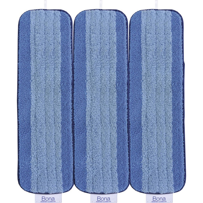 Bona Cleaning Products Reusable Mop Refill Multi Surface Microfiber Cleaning & Mopping Pads Value Pack - Unscented - 3ct