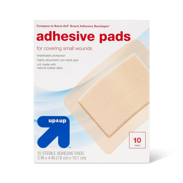 Large Adhesive Pad Flexible Fabric Bandages - 10ct - up & up