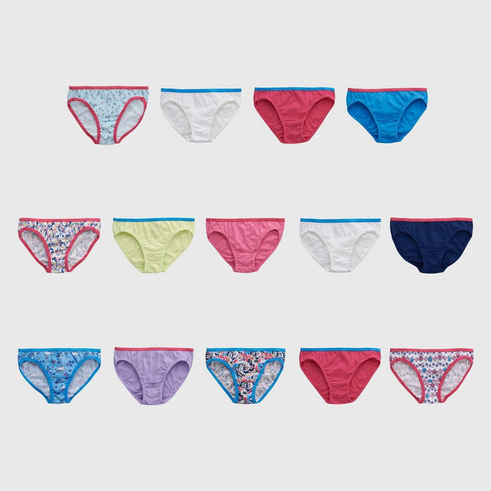 Hanes Girls' 14pk Bikini - Colors May Vary 12