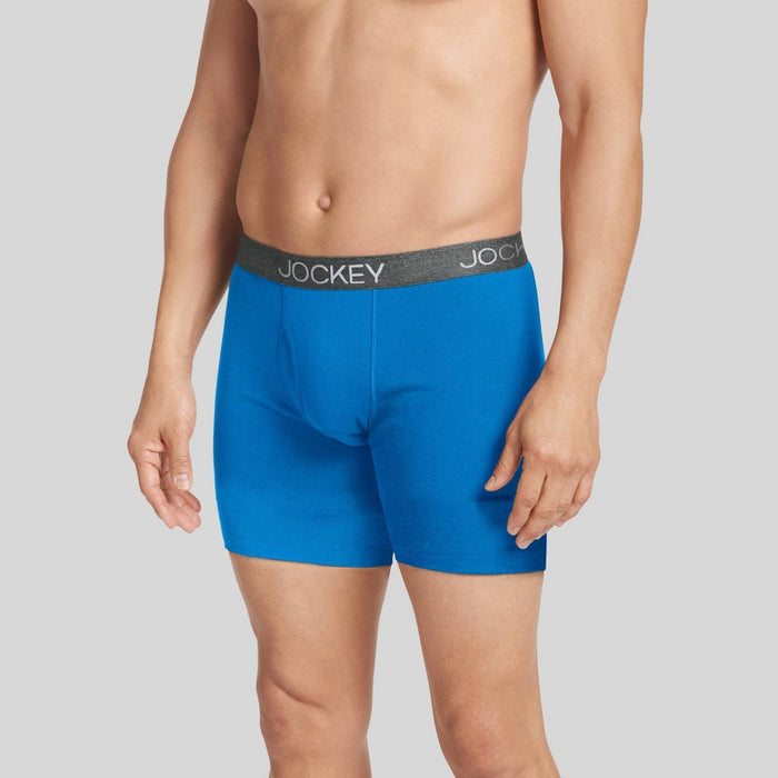 Jockey Generation Men's Stay New Magnolia Leaves Boxer Briefs 3pk - Blue M
