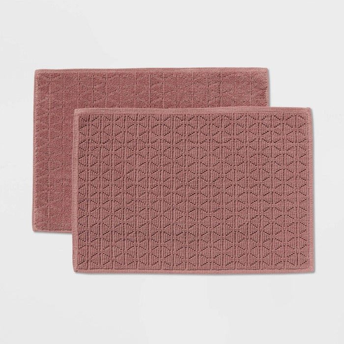2pc 17"x24" Boho Rug Set Mauve - Threshold