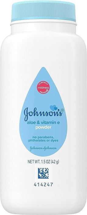 Johnson's Baby Naturally Derived Cornstarch Baby Powder with Aloe and Vitamin E for Delicate Skin - 1.5oz
