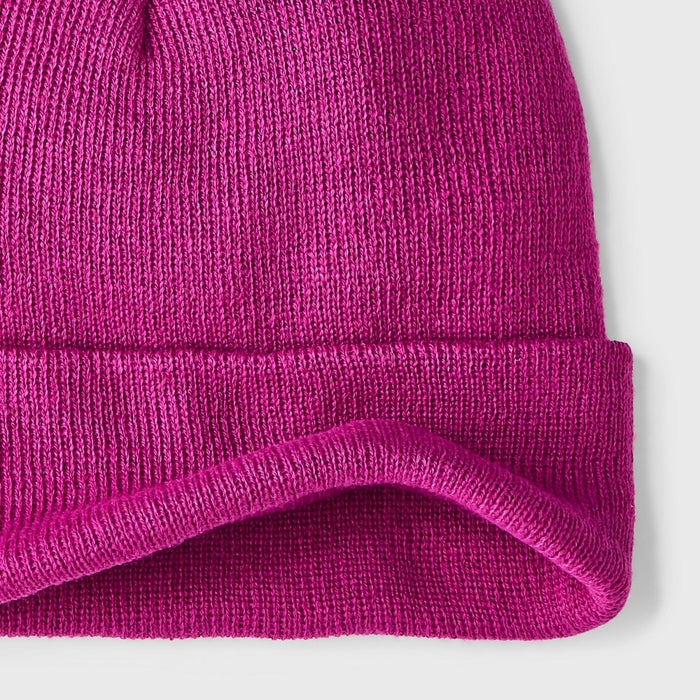 Kids' Solid Knit Cuffed Beanie - Cat & Jack Pink