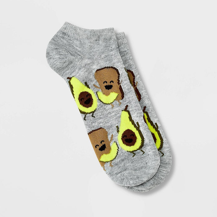 Women's Avocado Toast Low Cut Socks - Xhilaration Heather Gray 4-10
