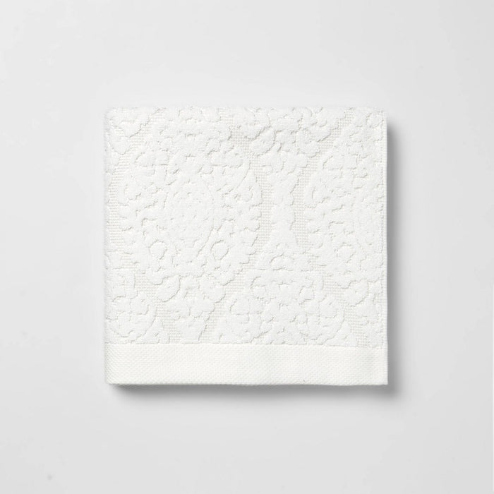 Ogee Bath Towel White - Threshold