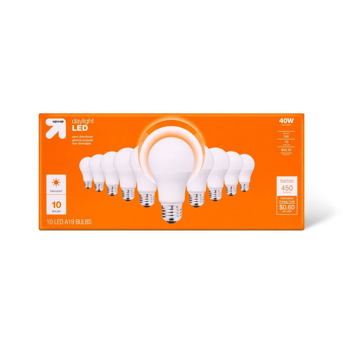 LED 40W 10pk Daylight CA Light Bulbs - up & up