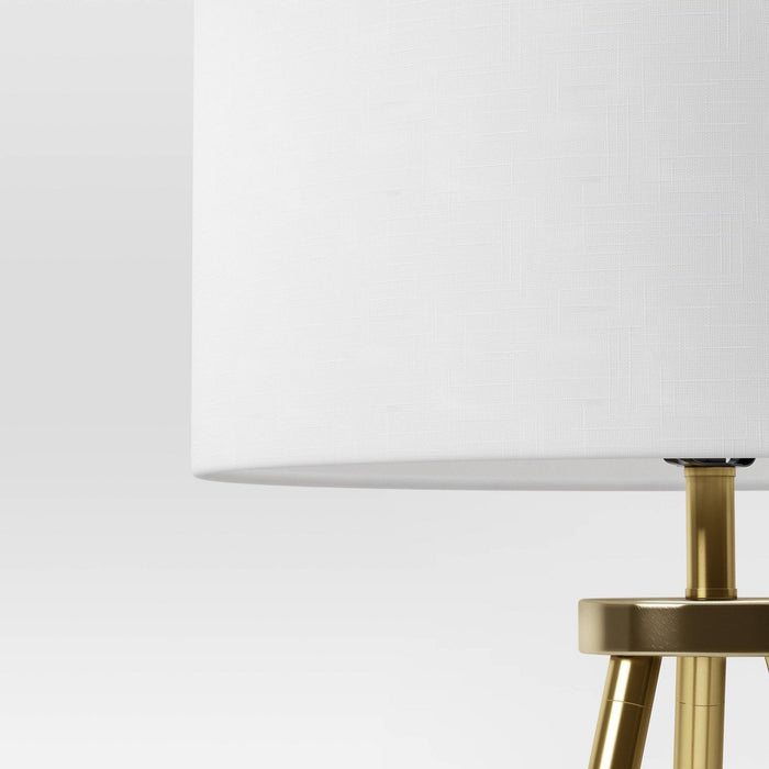 Ellis Tripod Floor Lamp Brass - Threshold