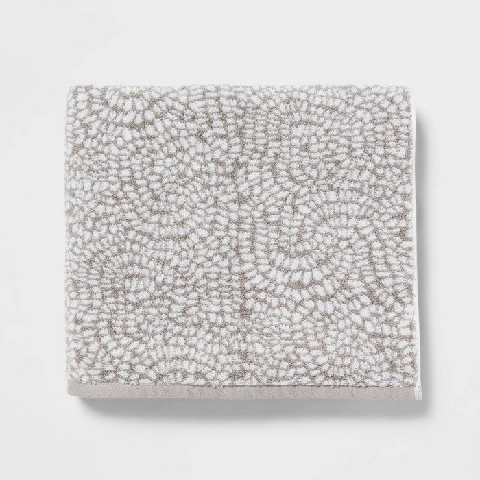 Performance Plus Bath Towel Gray Geo - Threshold