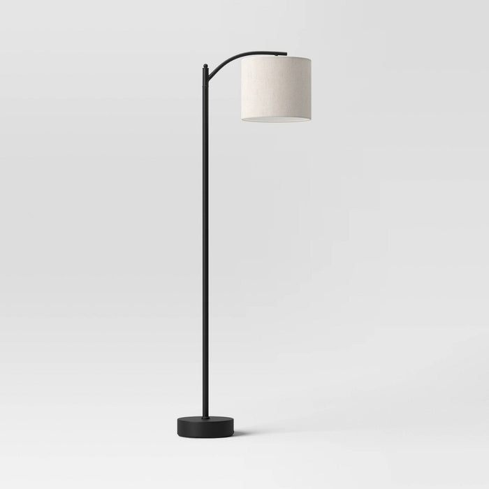 Downbridge Floor Lamp with Shade Black/Tan - Threshold (LOCAL PICKUP ONLY)