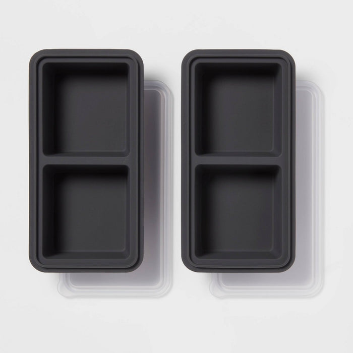 1 Cup Freeze Cube Molds with Lid (Set of 2) Makes two 1-cup portions - Made By Design