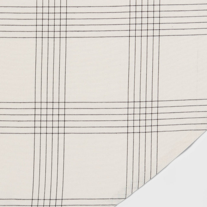 70" Cotton and Polyester Blend Open Plaid Round Tablecloth Black - Threshold