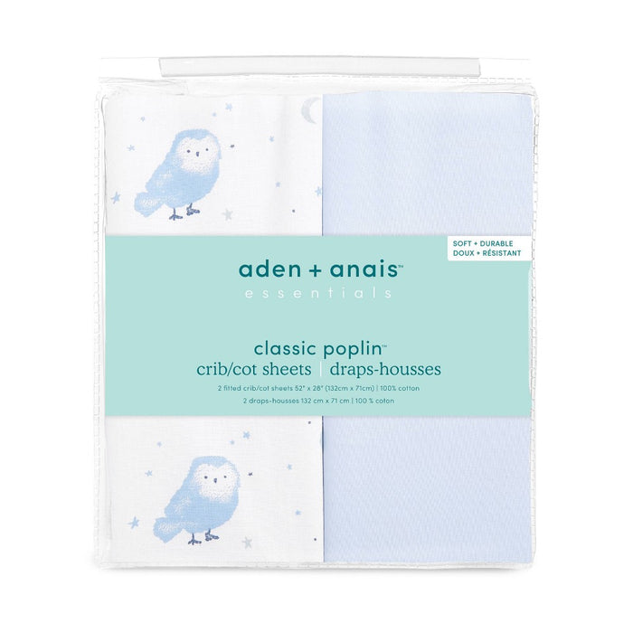 aden + anais Essentials Cotton Poplin Sheets Time to Dream - 2pk