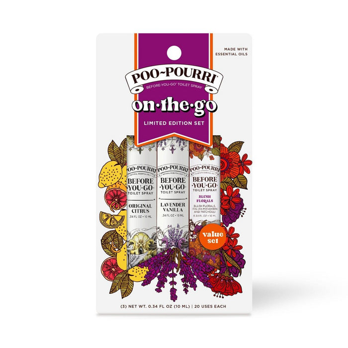 10ml 3pk Toilet Spray Lavender Florals Citrus - Poo-Pourri