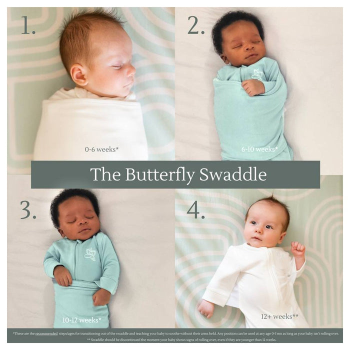 Butterfly 2-in-1 Swaddle and Transitional Sleep Sack - Green