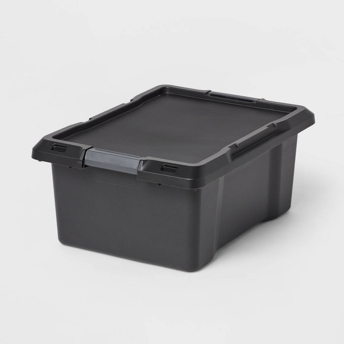 M Latching Storage Tote Black - Brightroom