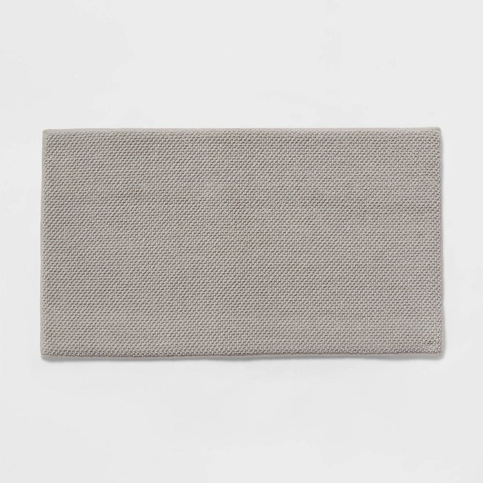 20"x34" Performance Plus Cotton Memory Foam Bath Rug Light Gray - Threshold