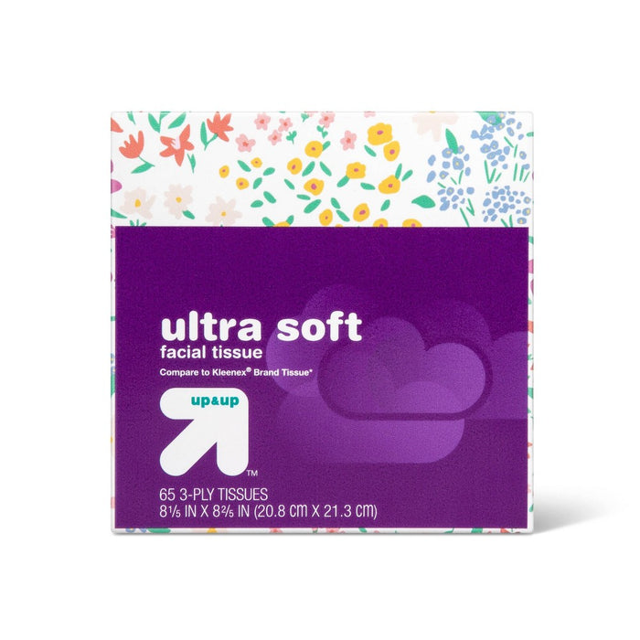 Facial Tissue - 1pk/65ct - Mini Florals - up & up