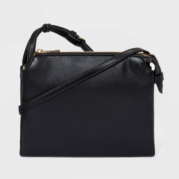 Double Gusset Crossbody Bag - A New Day Black