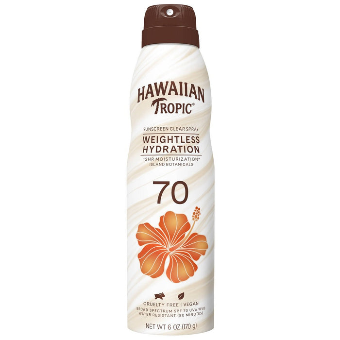 Hawaiian Tropic Silk Hydration Weightless Sunscreen C-Spray - SPF 70 - 6oz