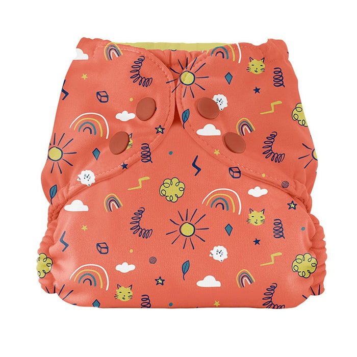 Esembly Cloth Diaper Outer Reusable Diaper Cover & Swim Diaper - Positivity Party - Size 2