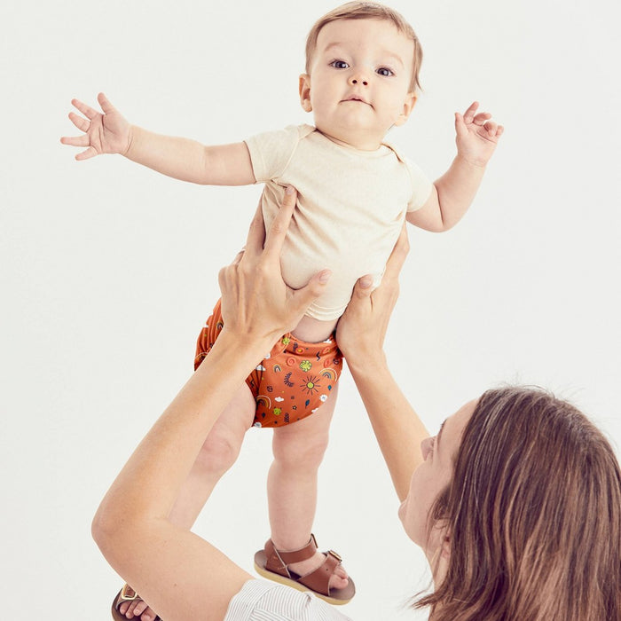 Esembly Cloth Diaper Outer Reusable Diaper Cover & Swim Diaper - Positivity Party - Size 2