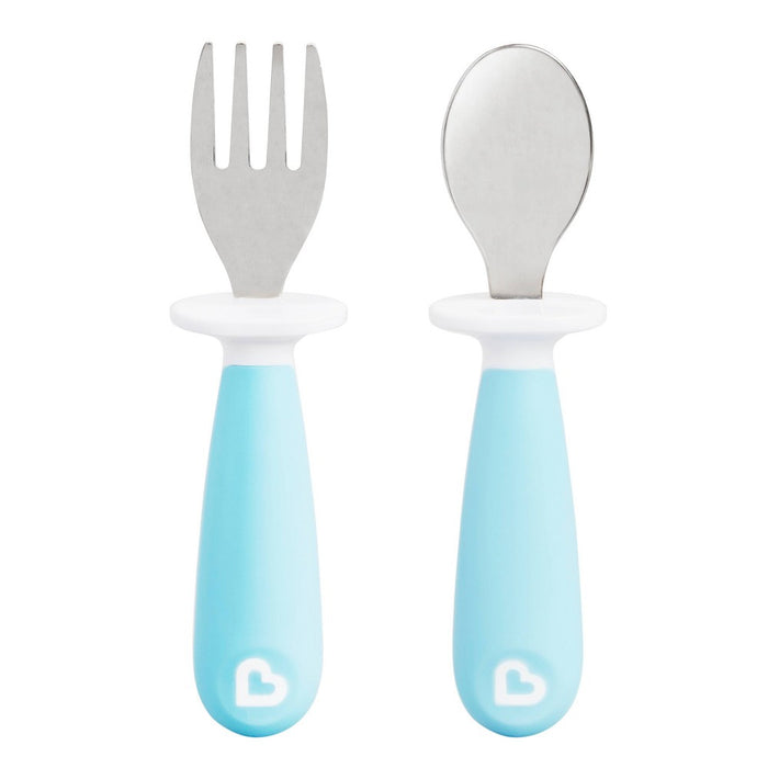Munchkin Raise Toddler Fork and Spoon Set - 2pk - Blue