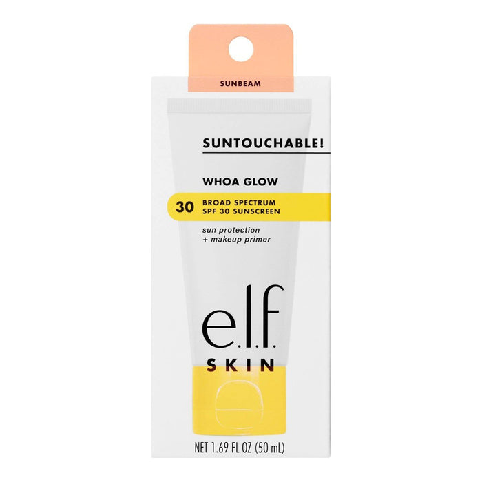 e.l.f. SKIN Suntouchable! Whoa Glow SPF 30 Sunscreen & Primer - Sunbeam - 1.69 fl oz