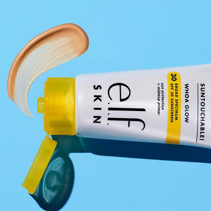 e.l.f. SKIN Suntouchable! Whoa Glow SPF 30 Sunscreen & Primer - Sunbeam - 1.69 fl oz