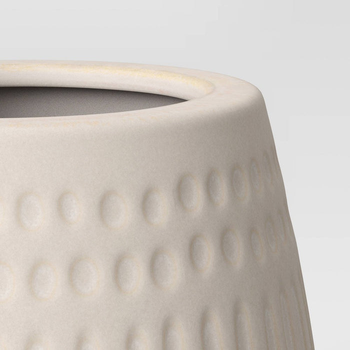 8" Wide Textured Ceramic Planter Pots White - Opalhouse