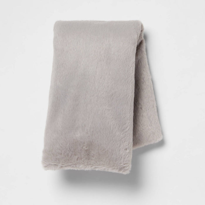 Plush Body Pillow Cover Gray - Room Essentials