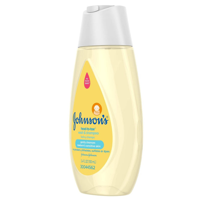 Johnson's Head-To-Toe Gentle Baby Body Wash & Shampoo, Travel Size - 3.4 fl oz