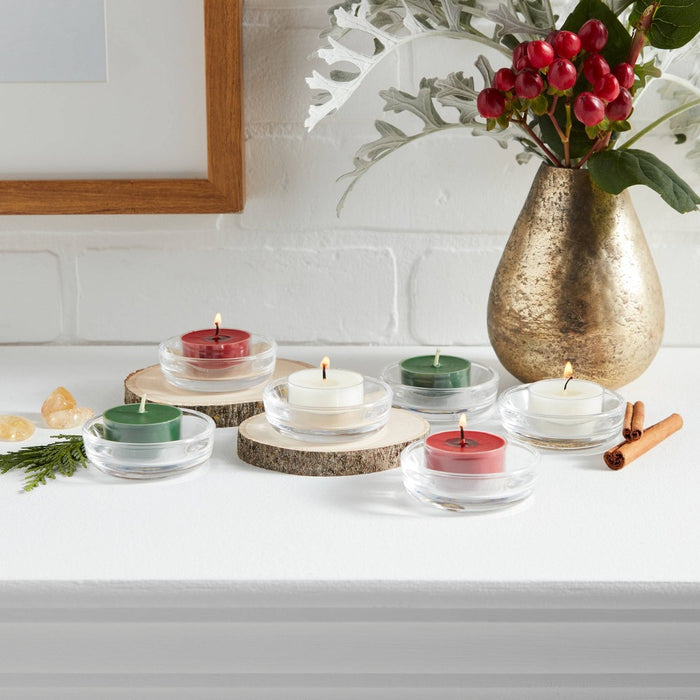 24pk Scented Tealights Candle Red/White/Green - Threshold