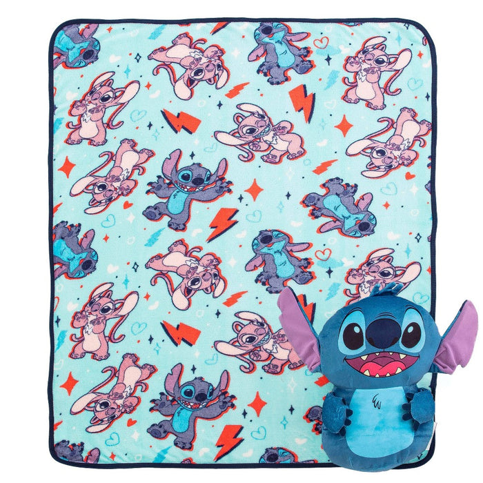 40"x50" Disney Lilo & Stitch Silk Touch Kids' Throw Blanket and HD Hugger