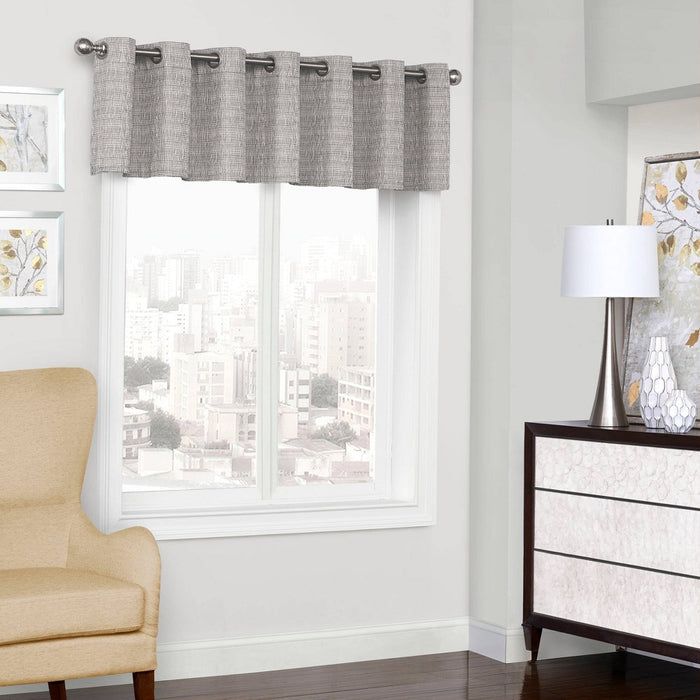18"x52" Trevi Thermalined Window Valance Gray - Eclipse