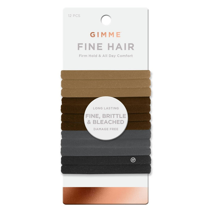 Gimme Beauty Fine Hair Bands - Neutral - 12ct