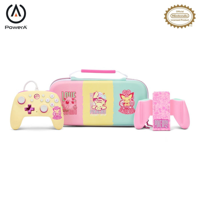 PowerA Nano Wired Controller w/ Case and Comfort Grips-Pokemon: Sweet Friends
