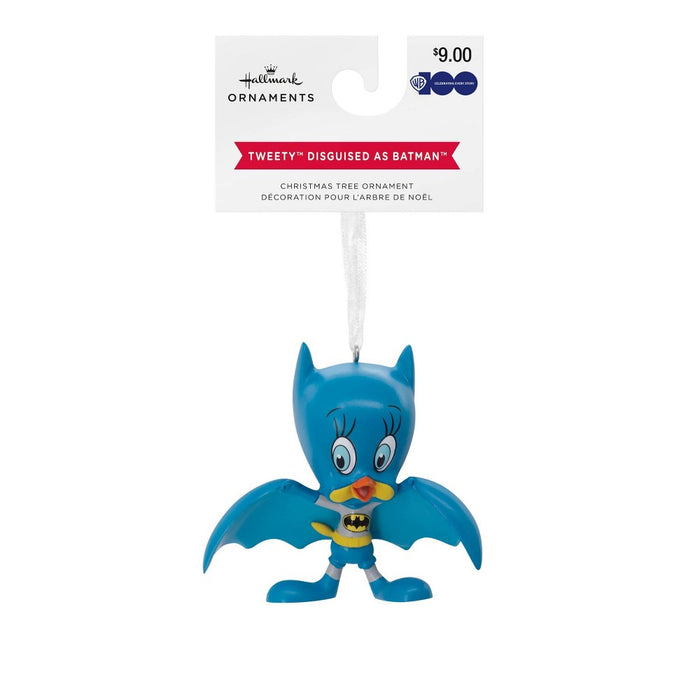 Hallmark Looney Tunes Tweety Dressed as Batman Christmas Tree Ornament