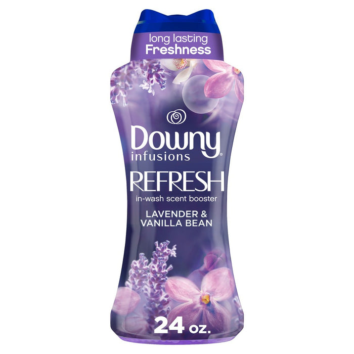 Downy Infusions Calm Lavender & Vanilla Bean Scent In-Wash Booster Beads - 24oz