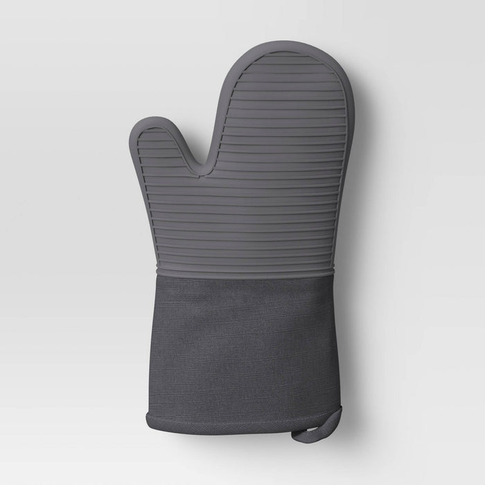 Cotton Oven Mitt Dark Gray - Threshold