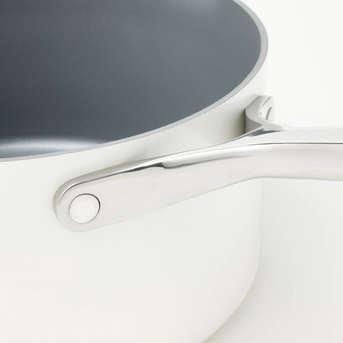3qt Ceramic Nonstick Saucepan Cream - Figmint