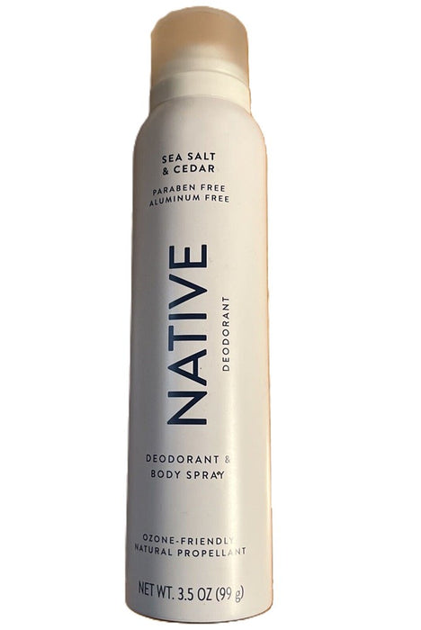 Native Sea Salt & Cedar Deodorant Spray - Sea Minerals/Cedar Scent - 3.5oz